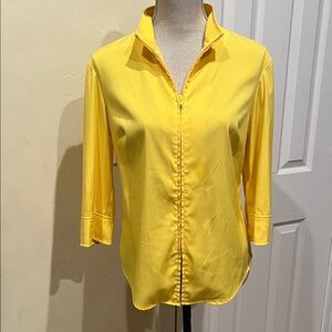Vintage Express Sunny Yellow Zip-front Shirt